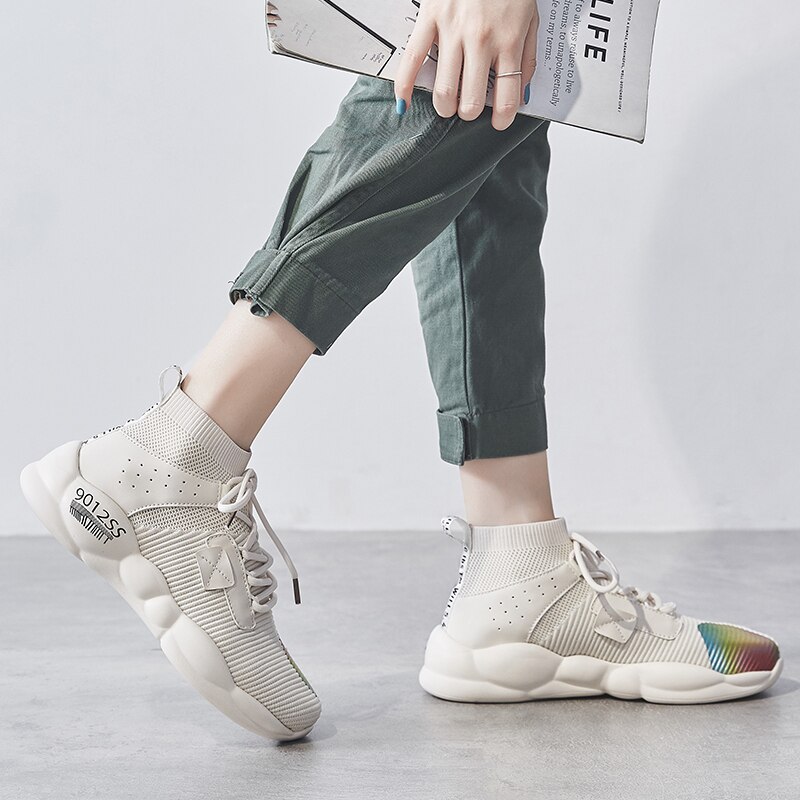 Wwkk Najaar Vrouwen Sportschoenen Trend Outdoor Comfortabele Wandelschoenen Vrouw Sneakers Loopschoenen