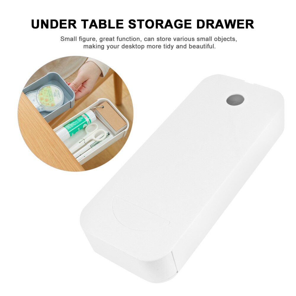 2Pcs Self-adhesive Drawer Desk Storage Drawer Hidden Desk Drawer Hidden Drawer for Office Bedroom
