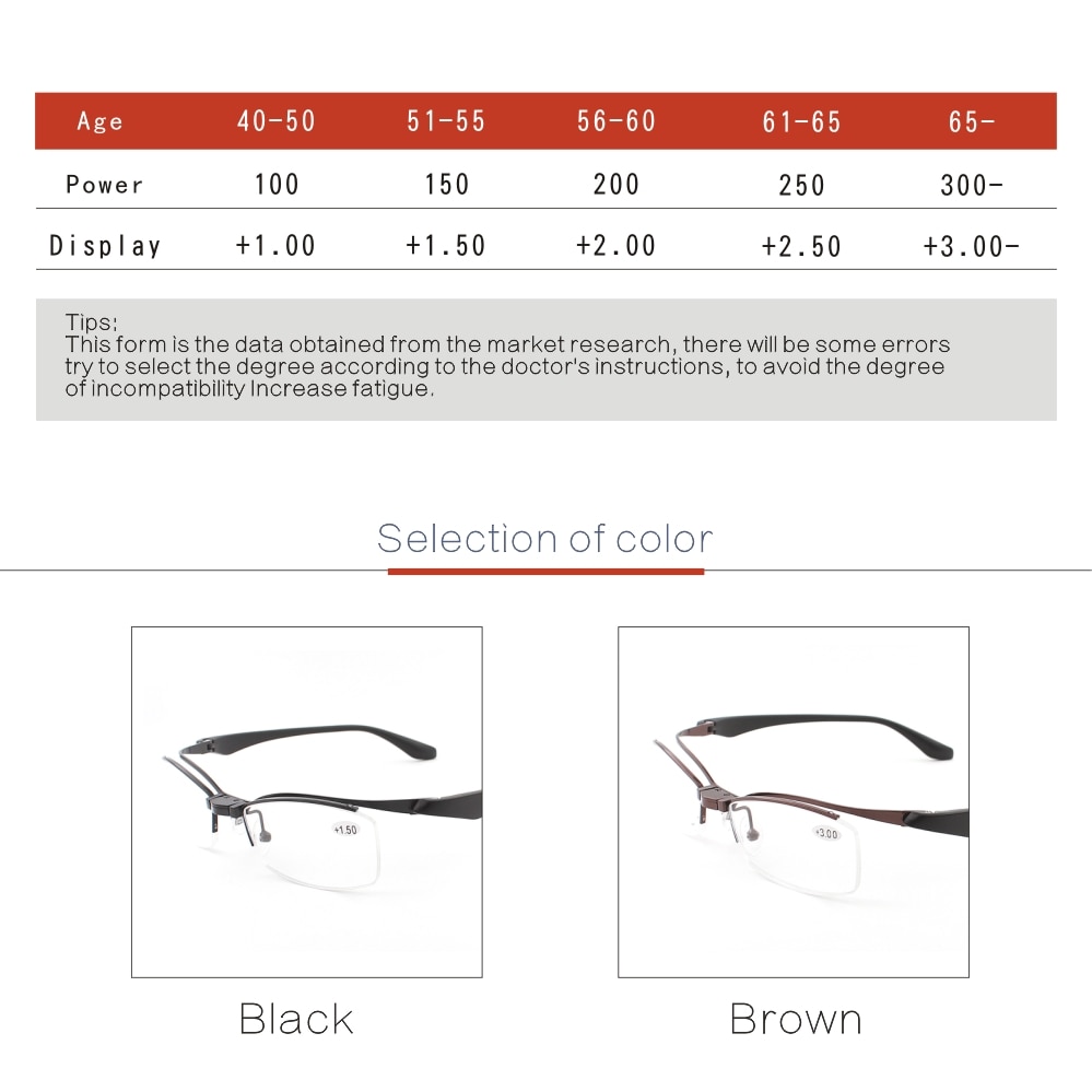 half frame readers reading glasses flipup glasses men magnifier TR90 prescription glasses