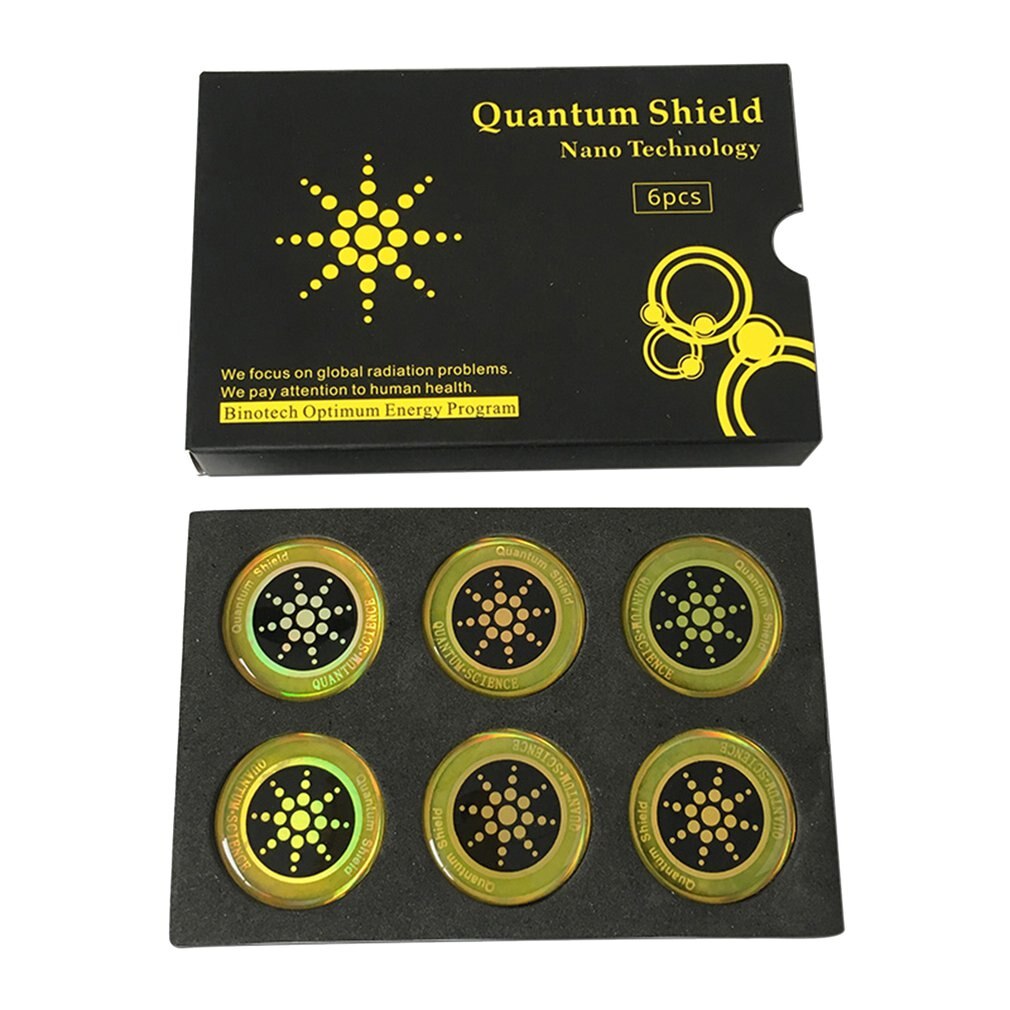 6Pcs/Boxs Ronde Scalaire Quantu M Shield Energie Sticker Met Negatieve Ionen Anti Straling Bescherming Van Emf Fusion telefoon Sticker