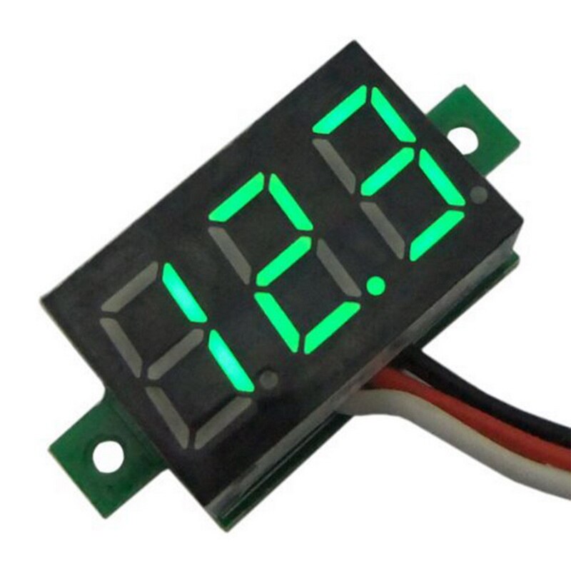 1 pièces voltmètre numérique affichage de LED Mini 2/3 fils tension mètre ampèremètre haute précision rouge/vert/bleu DC 0 V-30 V 0.36": DC 0V-30V Red