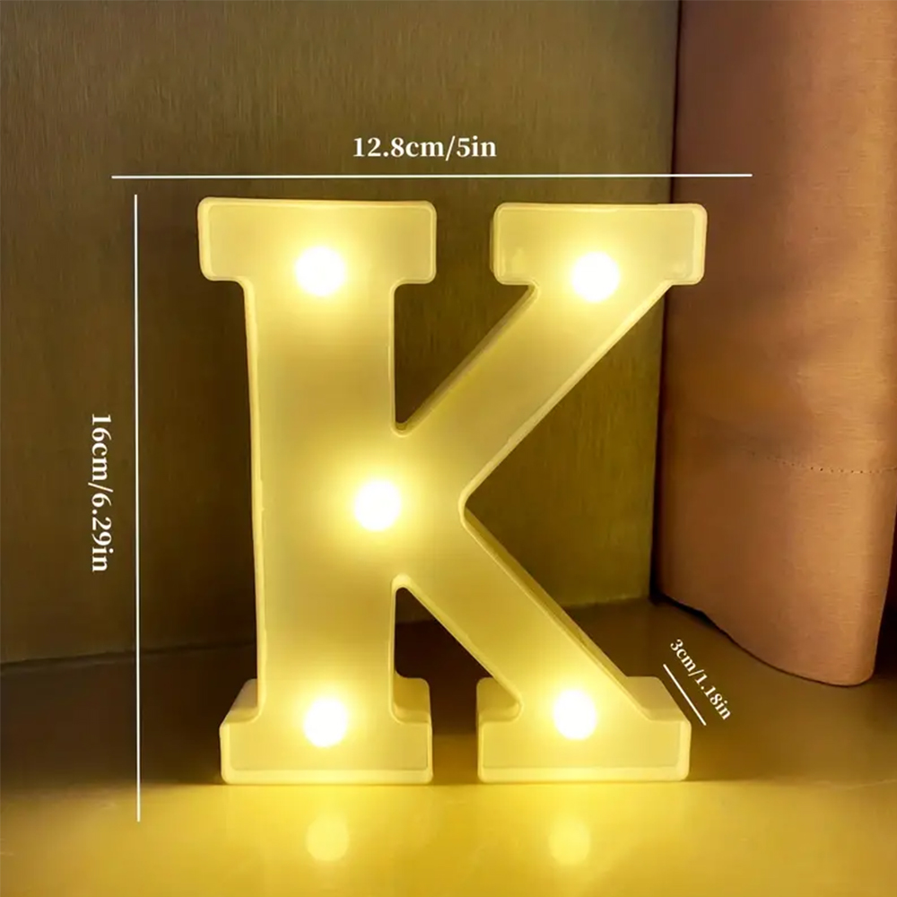 1pc Decorative Letter Led Light Emitting Decoration Battery Night Light Used For Family Weddings Birthdays Parties Letter Lights: changeable