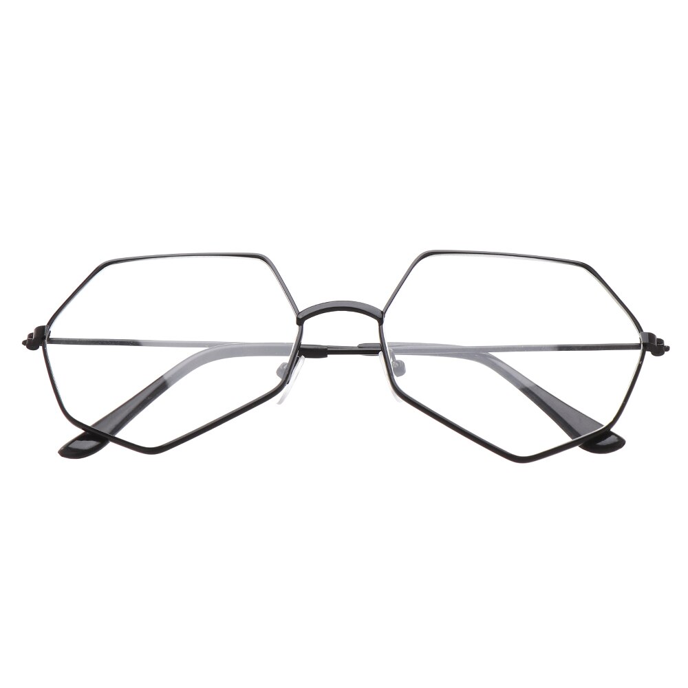 Women Men Metal Vintage Polygon Glasses Oversized Glasses Frame Optical Eyeglass Frame Spectacles Reading Glasses