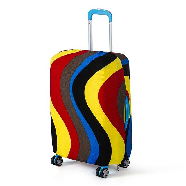 Suitcase Cover High Elastic Stripe Love Heart Shaped Luggage Case Dust Cover For18-32Inch Suitcase Essential Accessories: ripple / S