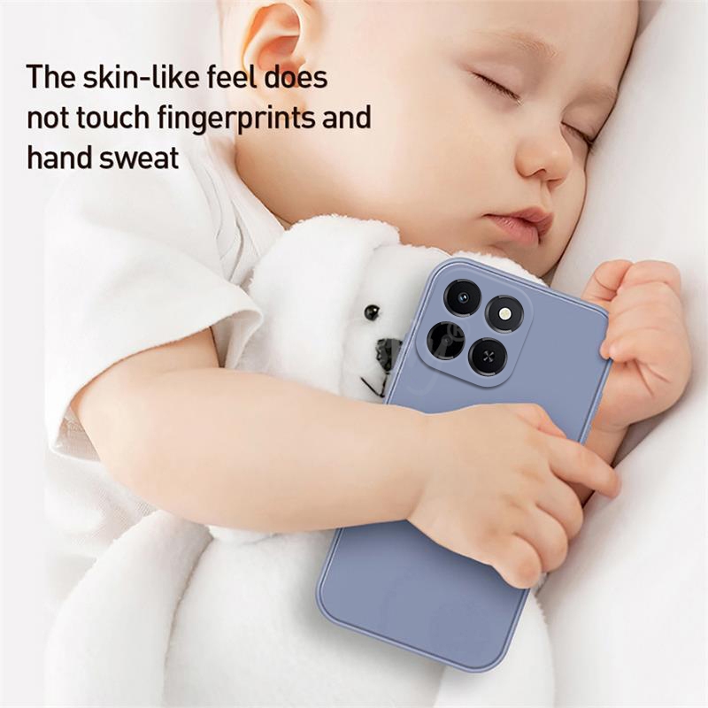 For Honor X6C Case Liquid Silicone Plain Rubber TPU Funda Cover Honor X6C Case Phone Protector Cover Honor X6C Case