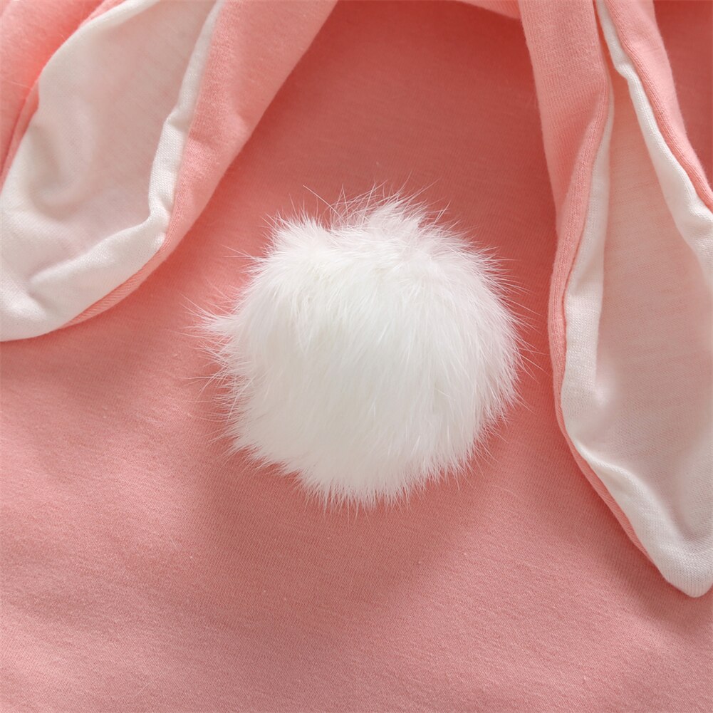 niemowlę mało dziewczyny chłopcy 3D królik wielkanocne ubrania z długim rękawem romper z kapturem jednolity kombinezon