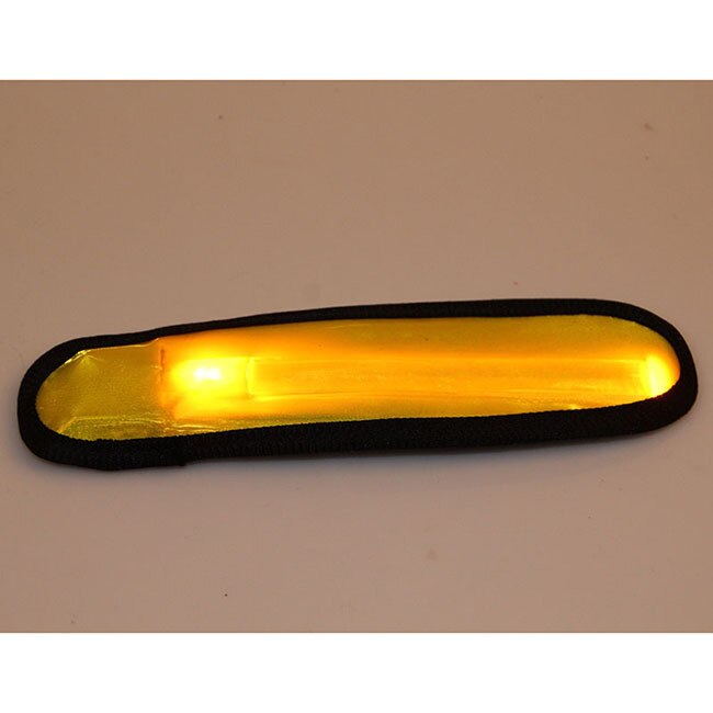 Brazalete con luz LED reflectante para brazo, correa de seguridad para correr de noche mano de ciclista, pulsera: Naranja