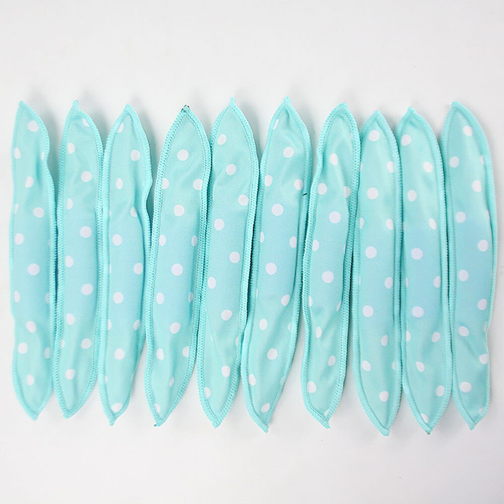 10 Stck Haar spalte Nacht Schlaf schwamm Eisstockschießen eisen curler elastische weiches kissen haar kräuseln DIY schwamm haar Styling spalte werkzeug: hell Blau 10Stck