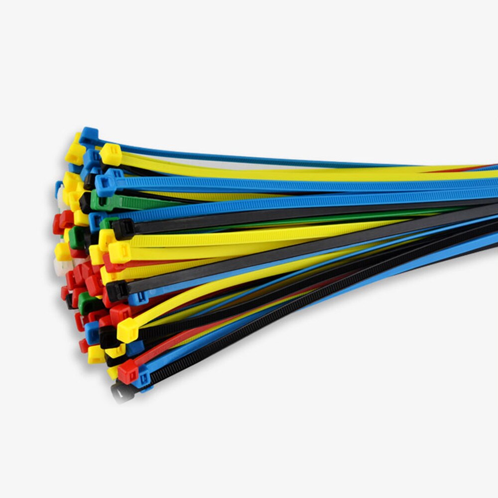100 st/ självlåsande plast nylon tråd kabel zip ties mix kabel trådar fäst loop kabel olika specifikationer