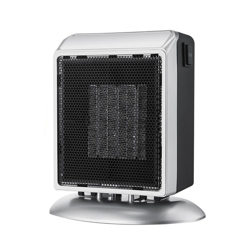 110V/220V EU UK noi JP 900W mini Riscaldatore di Ceramica Portatile personale portatile mini Personale di Caldo vento Ventilatore Riscaldamento con Termostato: argenteo US