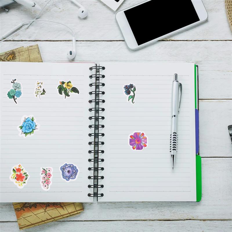 10 Set/420Pcs Flower Sticker PVC Stickers Notebook Decals Draw Bar Box Stickers Stationery Stickers DIY Stickers