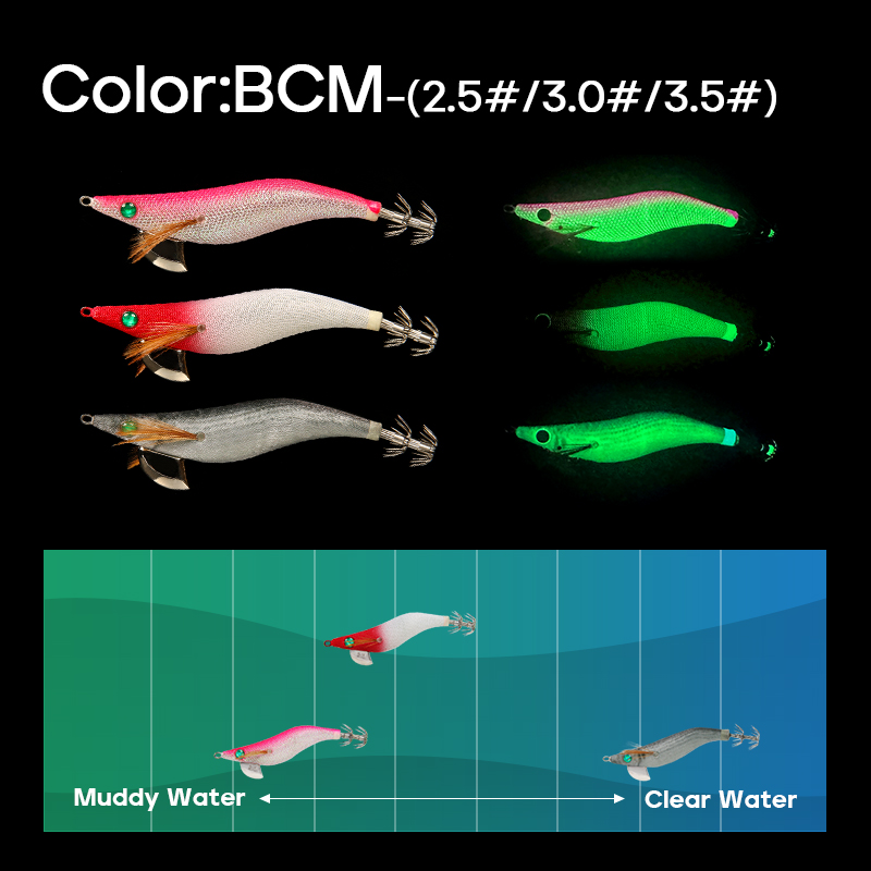LETOYO 3.5# 3.0# 2.5# Cebo de calamar que se hunde Cebo de calamar luminoso Cebo de pesca artificial EGING Para Señuelo de pulpo Webfoot Pesca de Sepia Oficinalis EGI Señuelo de pesca en el mar
