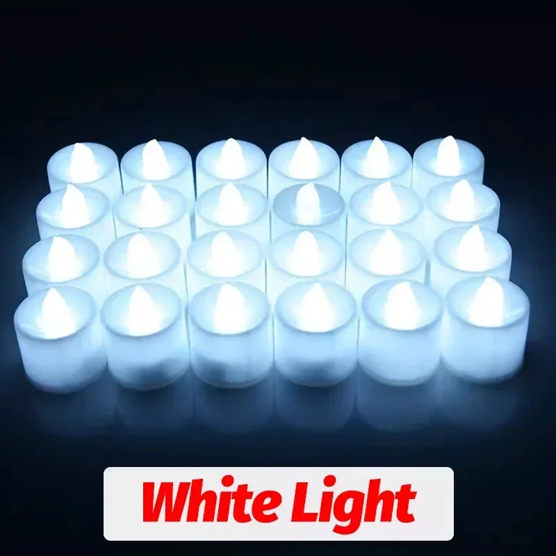 Velas electrónicas LED, velas parpadeantes sin llama, velas de deseos alimentadas por batería, iluminación decorativa para de boda y hogar: changeable / Gris claro