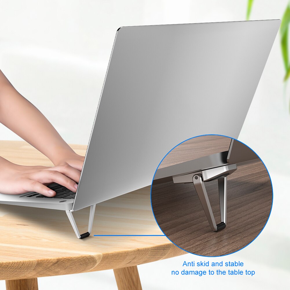 Portable Laptop Stand Foldable Support Base Cooling Computer Bracket PC Risers Mini Portable Folding Laptop Stand