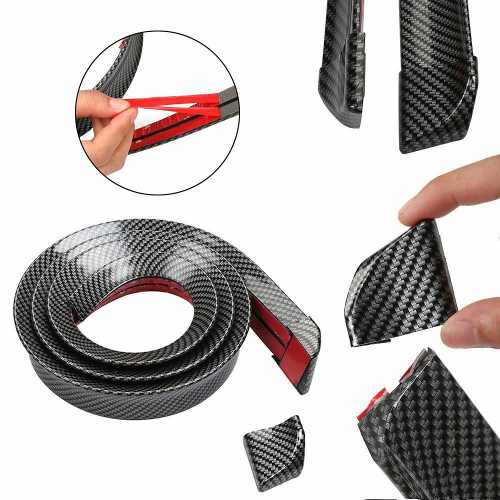 Universal 4.9ft 3D Carbon Fiber Car Rear Wing Lip Spoiler Tail Trunk Roof Trim Luxury Kit Automotive Carbon Fiber Tail