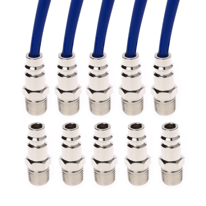 1pcs 1/4" Euro Air Line Hose Compressor Fittings Connector Male Quick Release Pneumatic Parts Plug Socket Connector