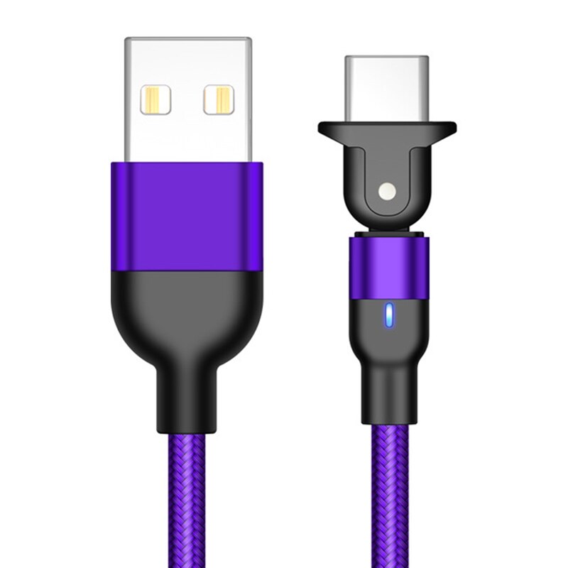 180 grad Magnetische USB Kabel Schnelle Lade Micro/Typ C USB Kabel 180 ° Magnetic Charging Kabel 3A Schnell gebühr Für Handy: purple / micro