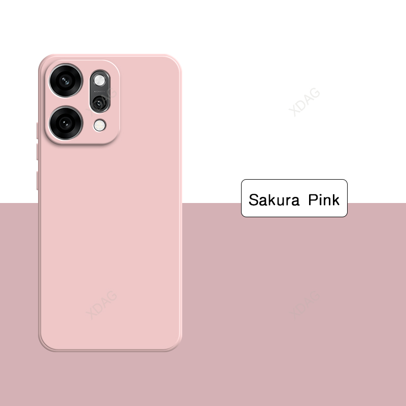 Funda de teléfono Original para OPPO Reno14 Reno 14 Pro 14Pro 5G Funda de con borde recto de silicona líquida suave y Simple: Multicolor / Oppo Reno 14