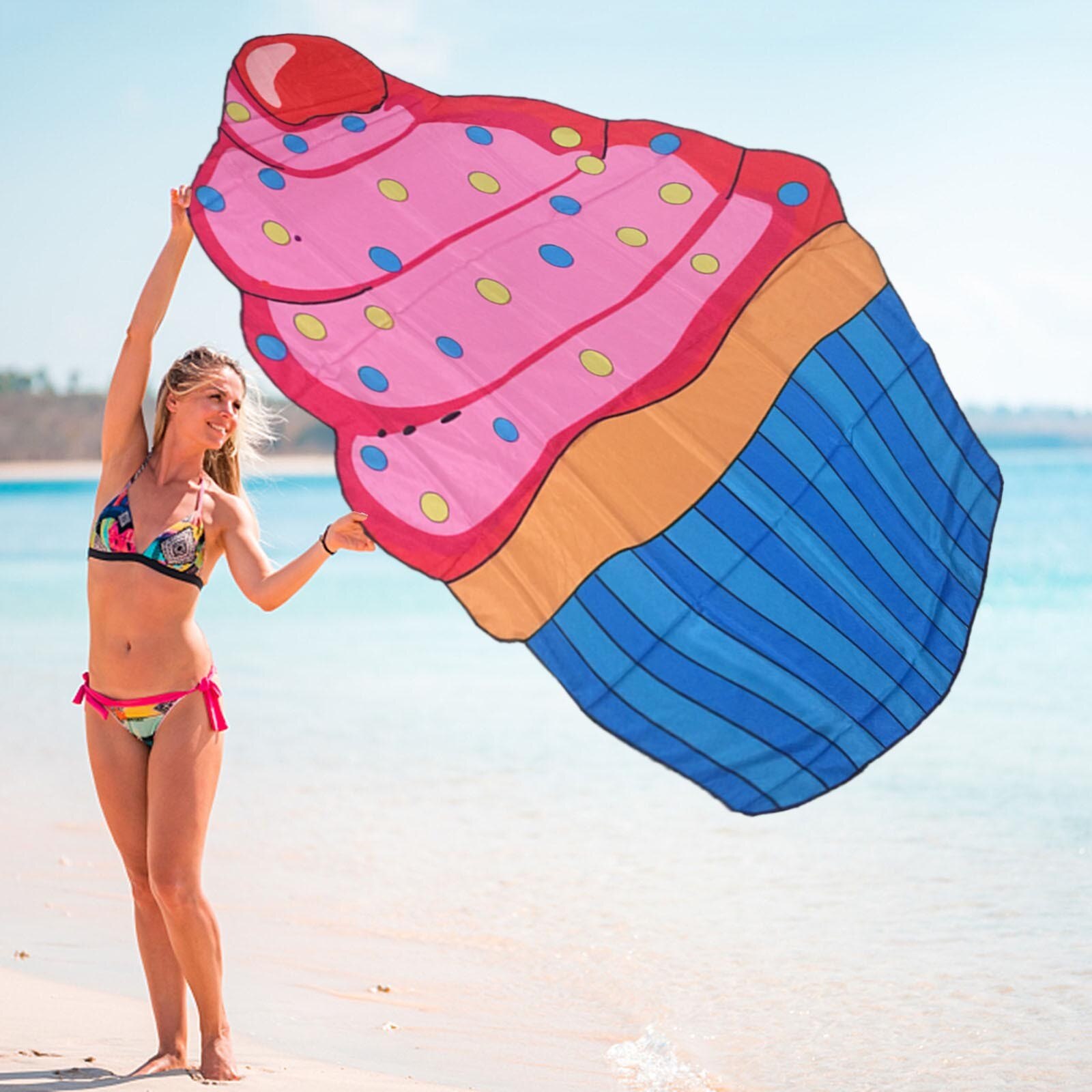 Coperta da spiaggia estiva anguria Super morbido assorbente novità stuoia da Picnic asciugamano da spiaggia asciugamani da bagno sportivi adatti D21