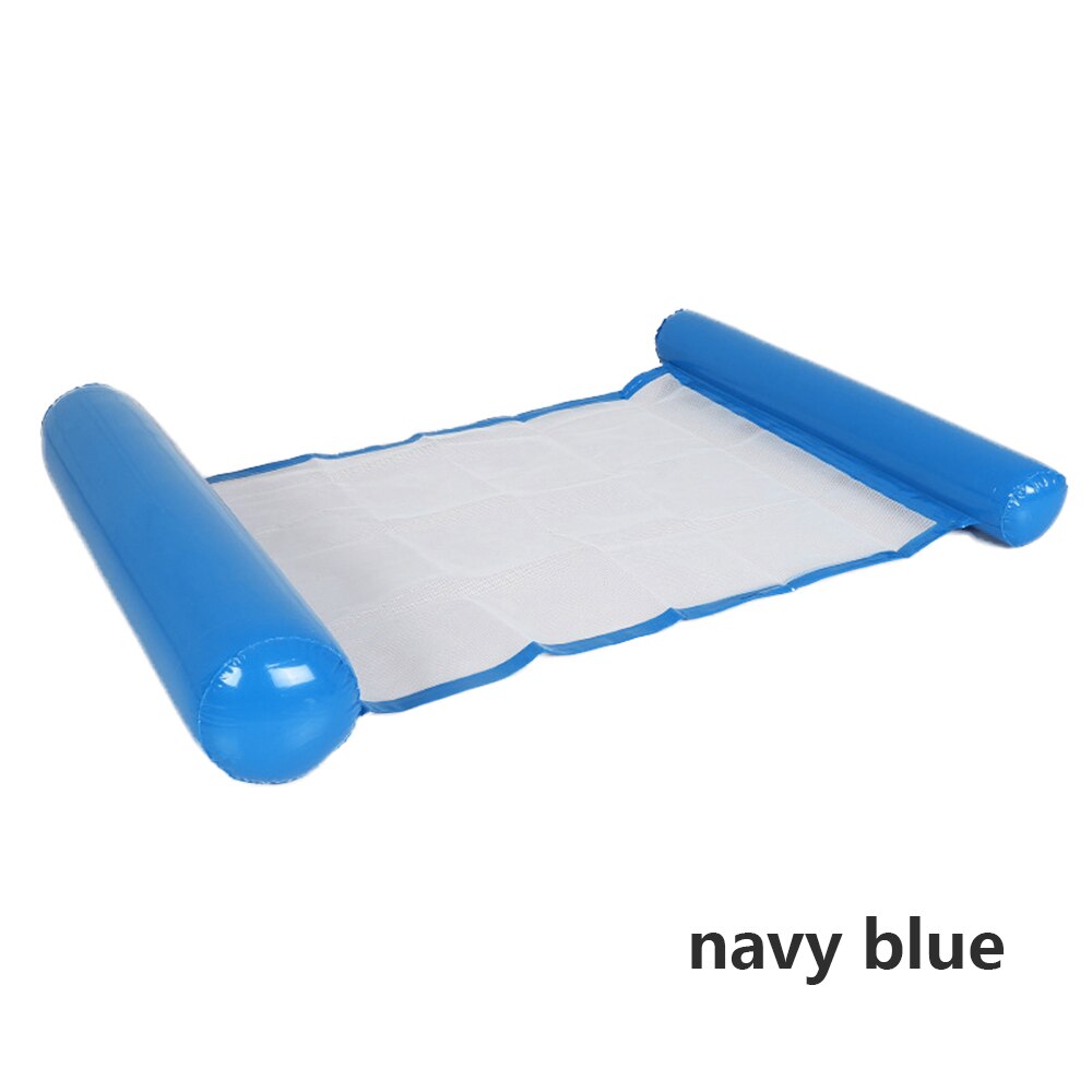 Inflatable Float Cushion Bed Floating Swimming Mattress Foldable Swimming Pool Chair Sea Swimming Swimming Pool: dark blue