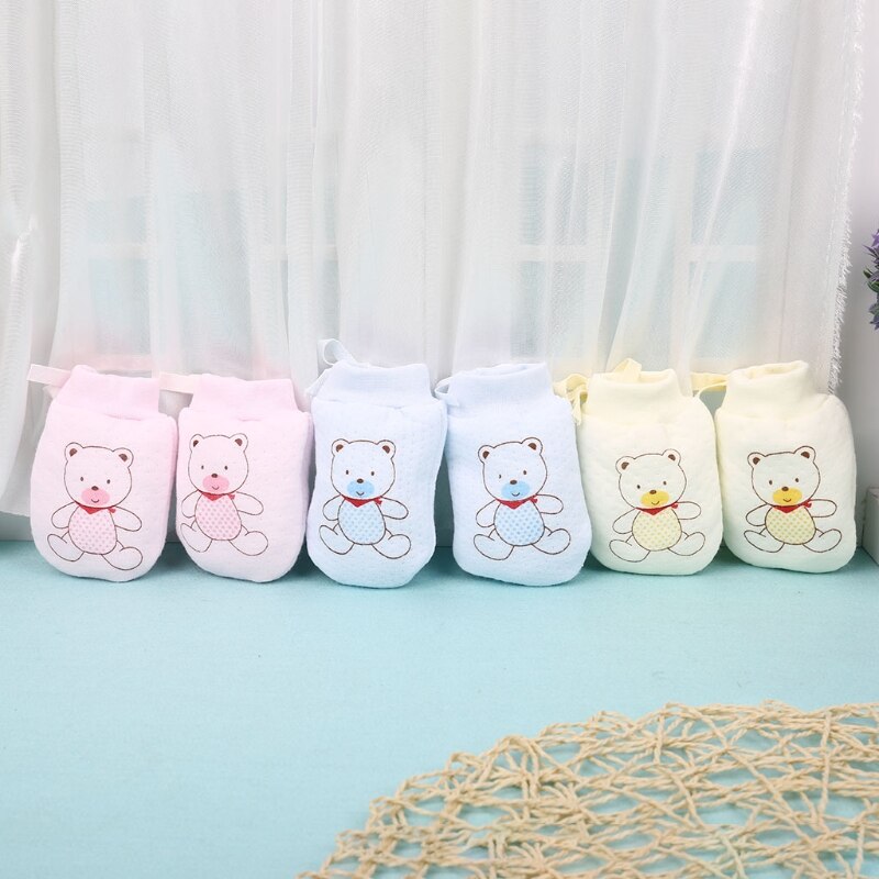 Lovely Baby Infant Boys Girls Anti Scratch Mittens Soft Newborn Gloves L4MC