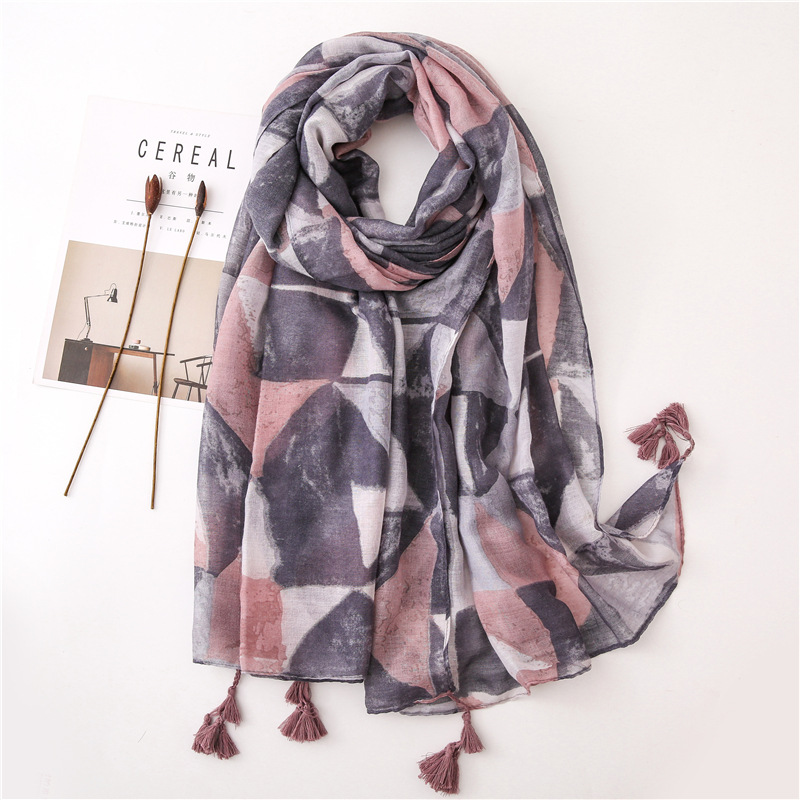 VISROVER-Long foulard en Viscose Shaw | Longue écharpe, imprimé Tropical, pour robe de plage, écharpe d'été pour femmes,: 20