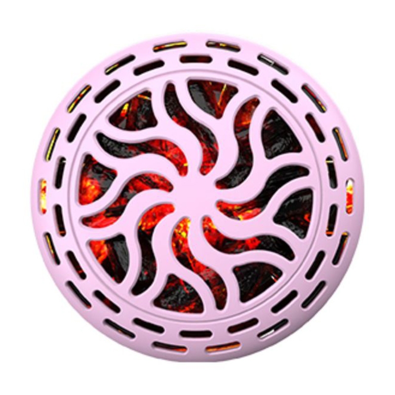 Draagbare Imitatie Houtskool Handwarmer Usb Oplaadbare Simulatie Vlam Zelfopwarming Handwarmer LX0C: Pink