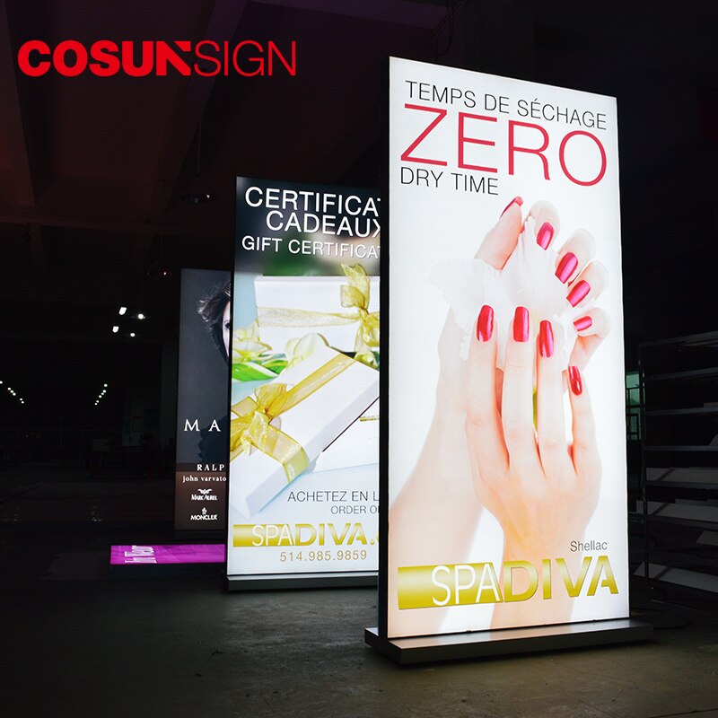 Fabric light box wall mounted led box picture frame advertising light box sign billboard led light box for restaurants shop