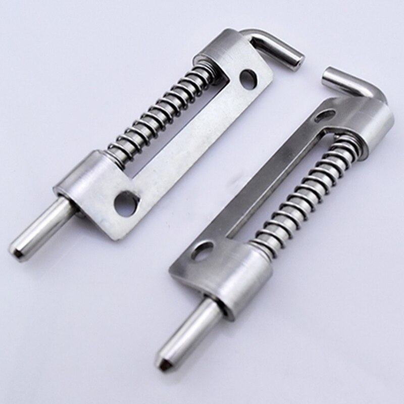 Stainless Steel Door Bolts Narrow-edge Perforated Spring Industrial Cabinet Flat Welding Power Distribution Cabinet Door Latch