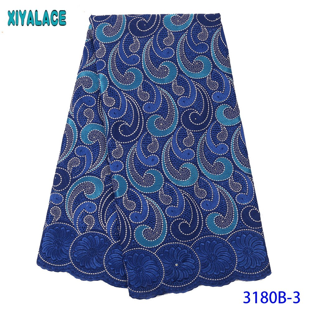 African Lace Fabric Swiss Voile Lace In Switzerland Nigerian Embroidery Lace Fabric for Women KS3180B