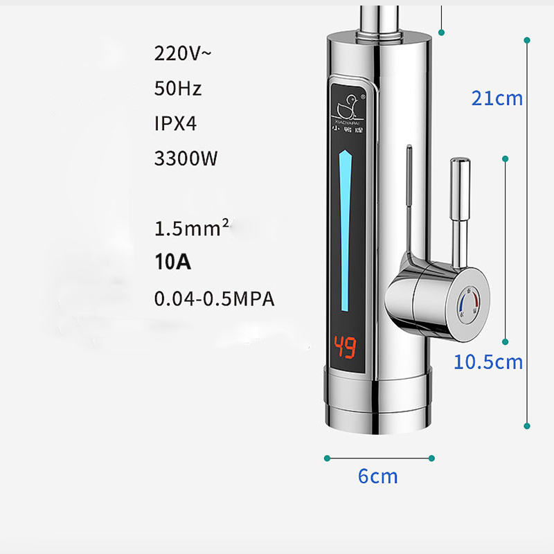 Electric Kitchen Water Heater Tap Instant Water Faucet Heater Cold Heating Faucet Tankless Instantaneous Water Heater