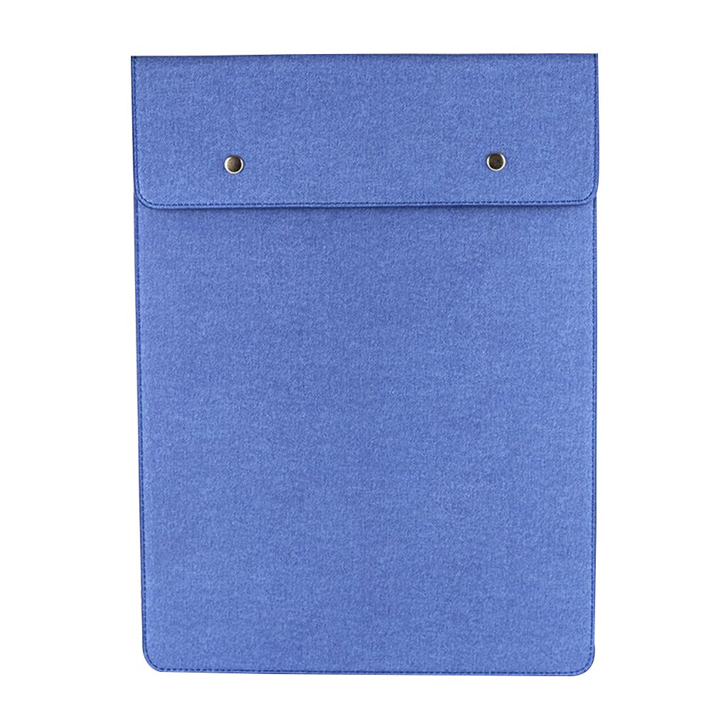 A4 File Pouch Document Bag PU Leather Portfolio Contract Invoice Bill Storage Organizer for Office School Supplies: Blue