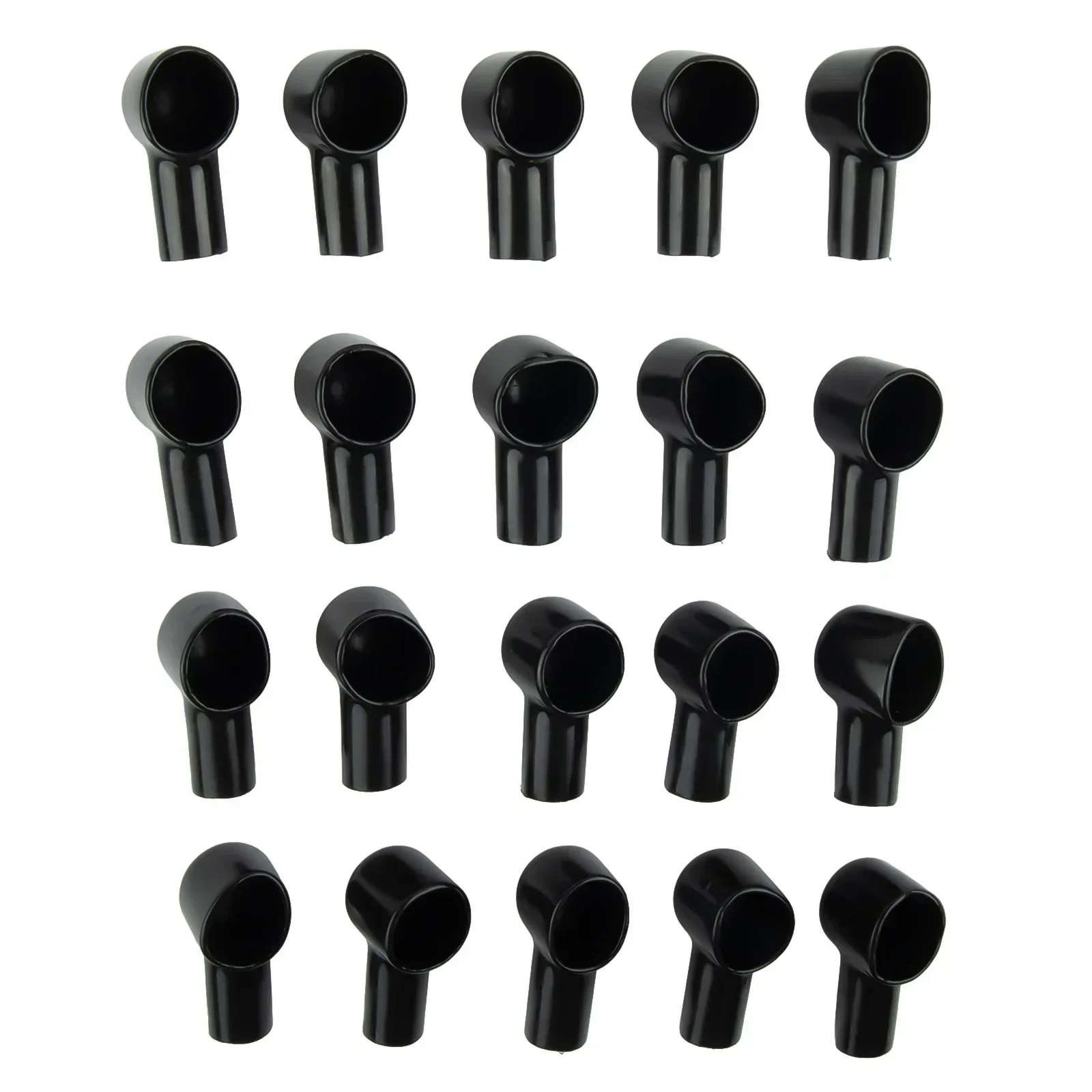 20 Stück Autobatterie-Isolier abdeckung schwarzer Anschluss stiefel runder Gummi 20x12mm PVC-Kabels chuh schutz abdeckung Ösen kappe für Autowerk zeug