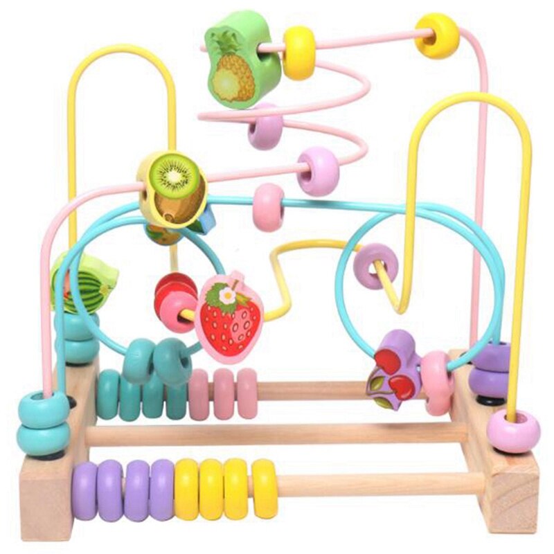 Houten Drie-Line Kralen Rijgen Speelgoed Kralen Armband Kinderen Houten Speelgoed