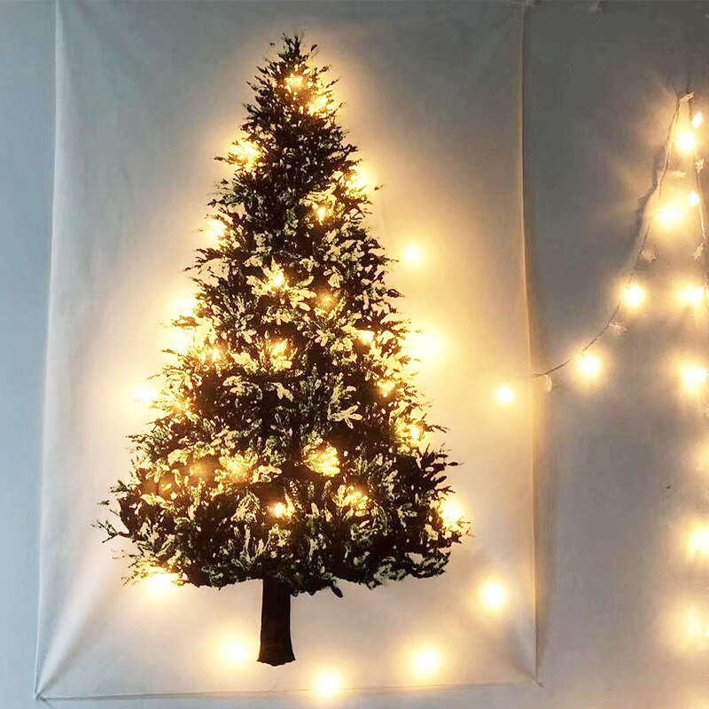 Sapin de noël pin accrocher tissu décor mural tissu décoration de noël pour la maison petit frais fond Simple tapisserie