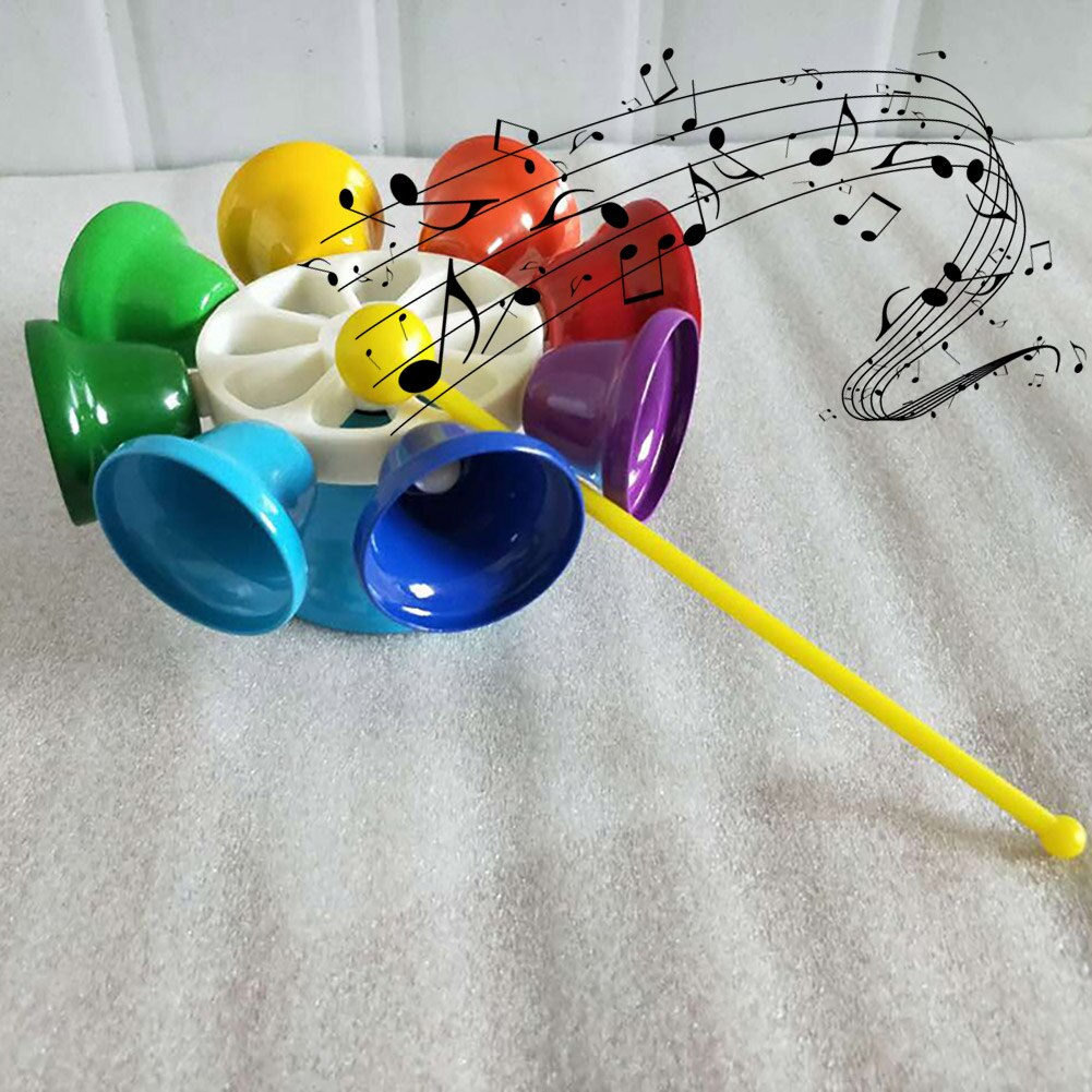 8- tone håndklokker børn børn musikalsk oktav percussion instrument lydlegetøj musical octave percussion instrument lydlegetøj