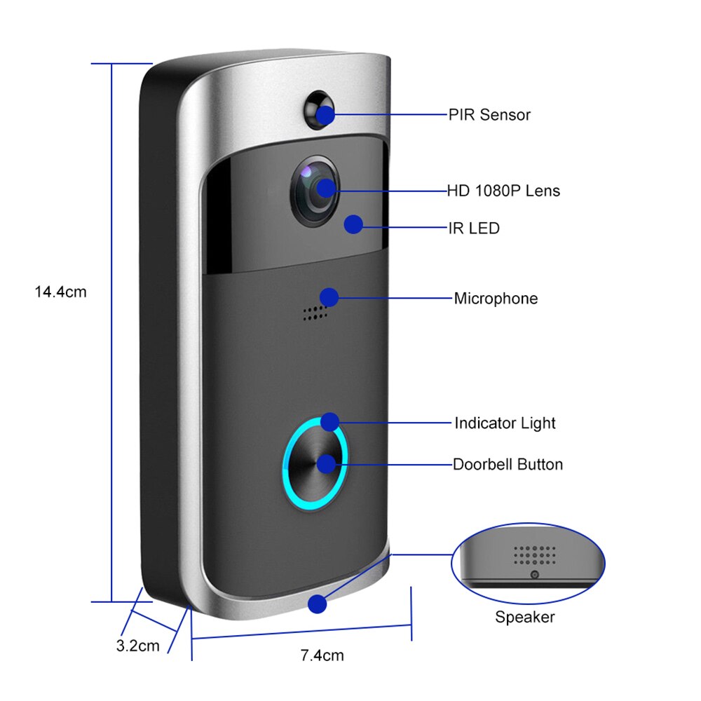 M3 Wifi Smart Ip Video Intercom Wifi Video Deurtelefoon Deurbel Wifi Deurbel Camera Ir Alarm Draadloze Beveiliging Camera