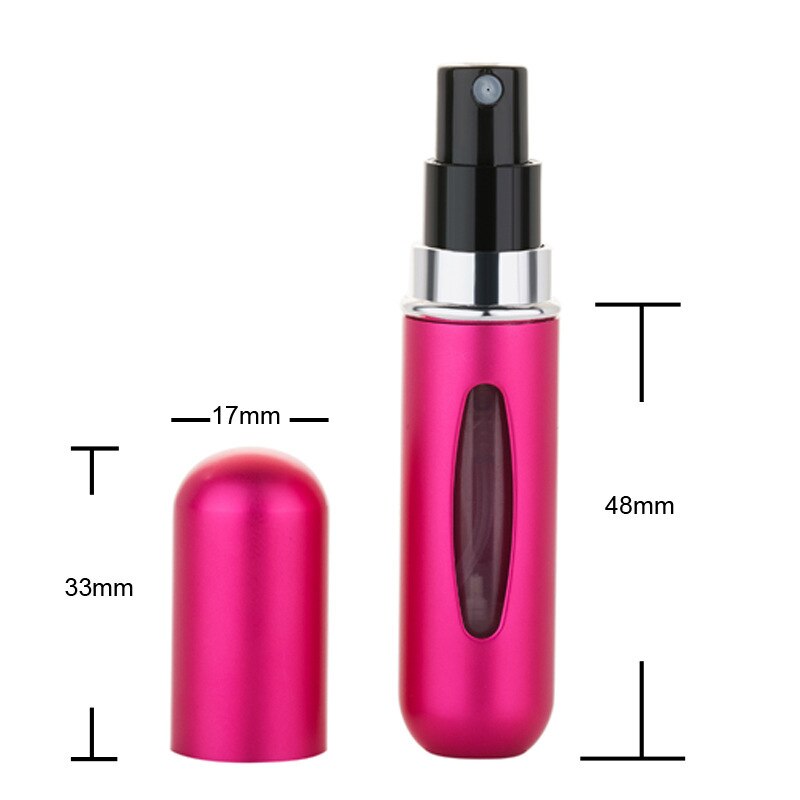 Mini flacon de parfum rechargeable par le bas, 1 pièce, 5ml 6ml, tête de presse, Portable, voyage, petit échantillon, flacon vaporisateur liquide
