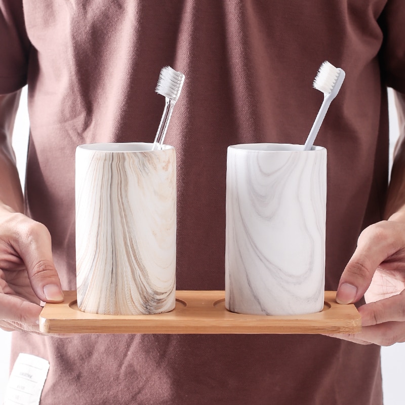 Mouth cup Bathroom supplies Couple ceramic toiletries Brushing cups