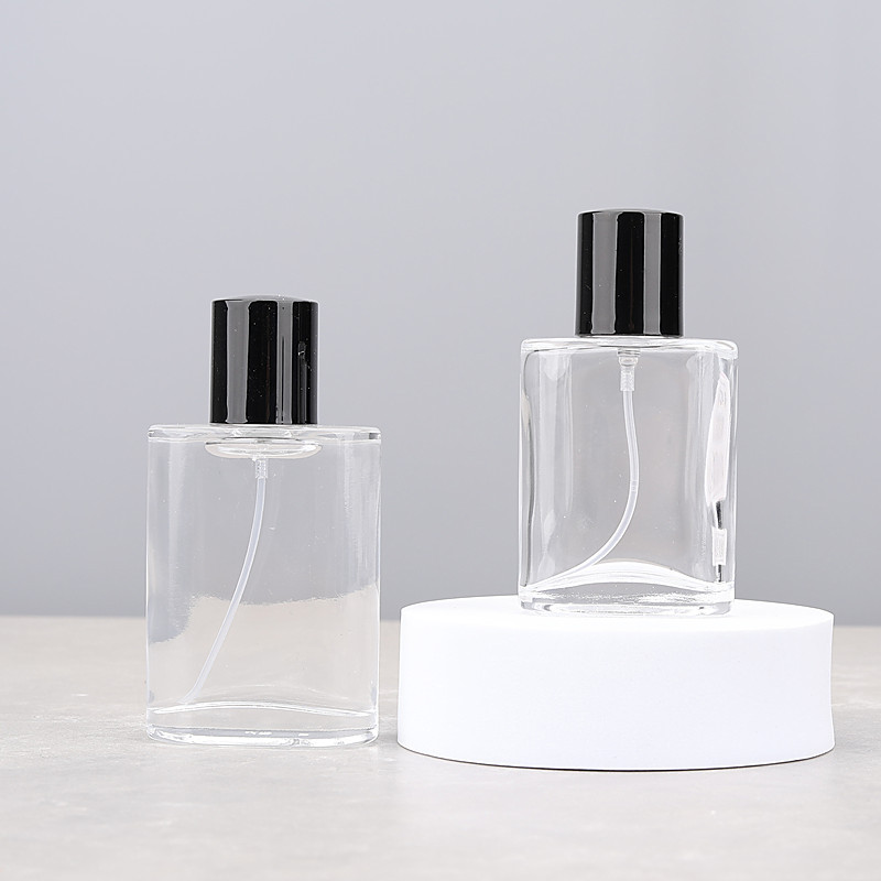 Botellas de Perfume vacías de 5 uds, botellas de Spray de Perfume de vidrio de 50 ML, subembotellado de muestra de fragancia de alta gama con tapa de rosca portátil de viaje