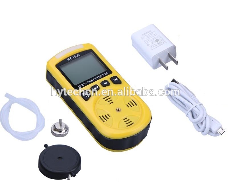 HT-1805 4 In 1 Gas Analyzer Detector Portable O2 CO H2S LEL Tester Toxic portable multi gas detector