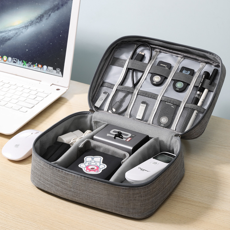 Kabelopbergtas Waterdichte digitale elektronische organizer Draagbare USB-datalijn Oplader Stekker Opbergtas Reiskabelorganizer