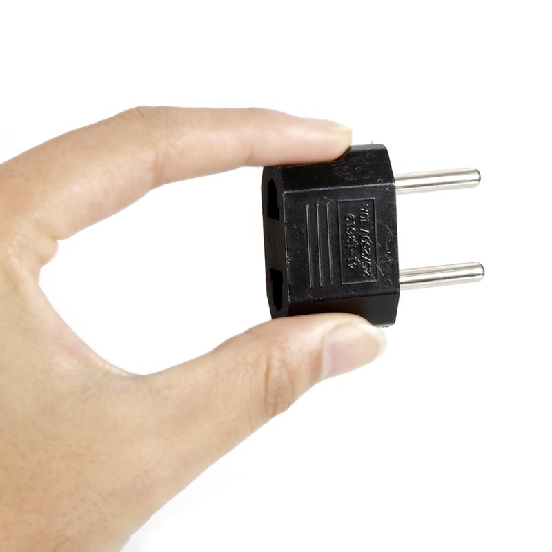 1Pcs Us Naar Eu Plug Power Plug Converter Travel Adapter Draagbare Pins Socket Converter Travel Electrical Power Adapter Socket