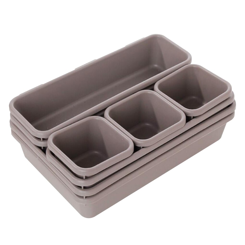 8pcs/set Drawer Divider Plastic Storage Box Insert Tray Office Home Organizer Supplies