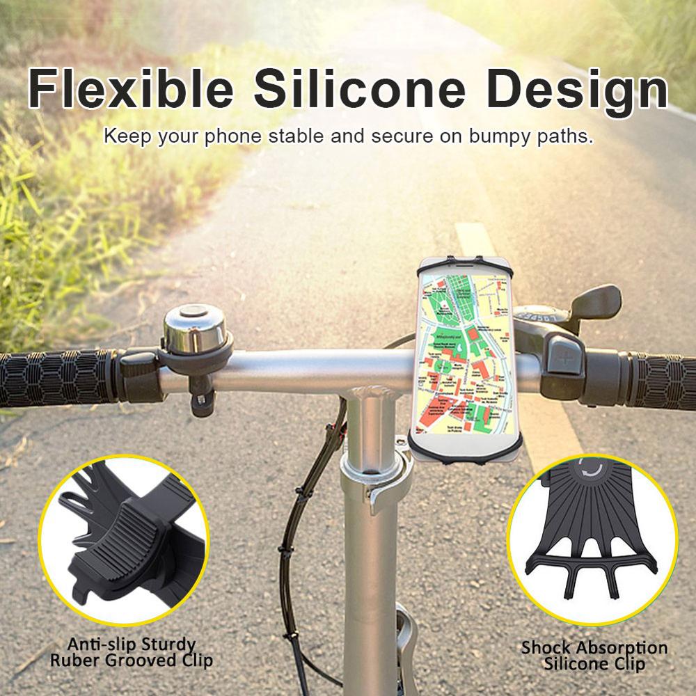 Fahrrad Telefon Halfter für IPhone 11 Samsung Xiaomi 9 Universal- Motorrad praktisch Halfter Fahrrad Lenker Ständer Halterung TSLM1