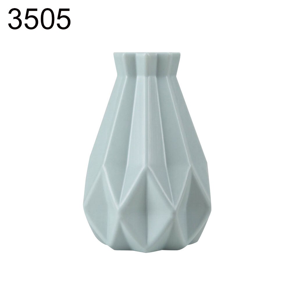 Plastic Shatter-proof Flower Pot Vase Study Room Hallway Home Wedding Decoration Unique Vase European Vase Decoration: Green  3505