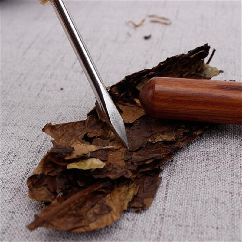 Sandalwood Tea Knife Needle Pick With Wood Handle Puer Tea Tools Cone Needle Breaking Prying Tea Brick Tool