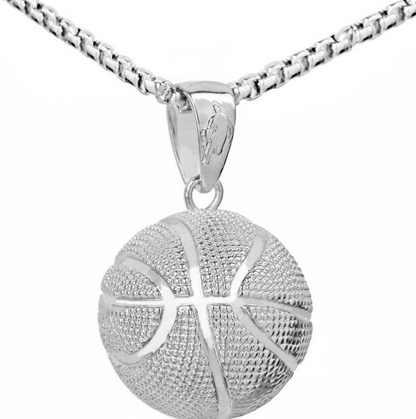 Basket Pendente Della Collana Dell'acciaio Inossidabile Della Catena Della Collana Degli Uomini Delle Donne di Sport Hip Hop Dei Monili: 6