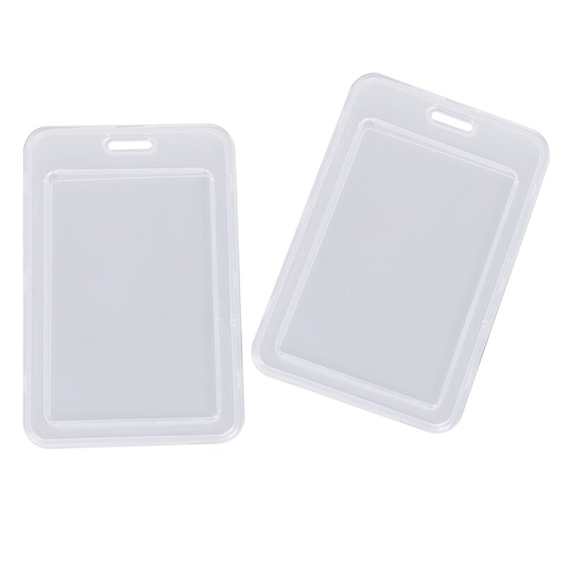 2 Stuks Eenvoudige Transparante 11*7Cm Plastic Naam Card Cover Bank Kaarthouder