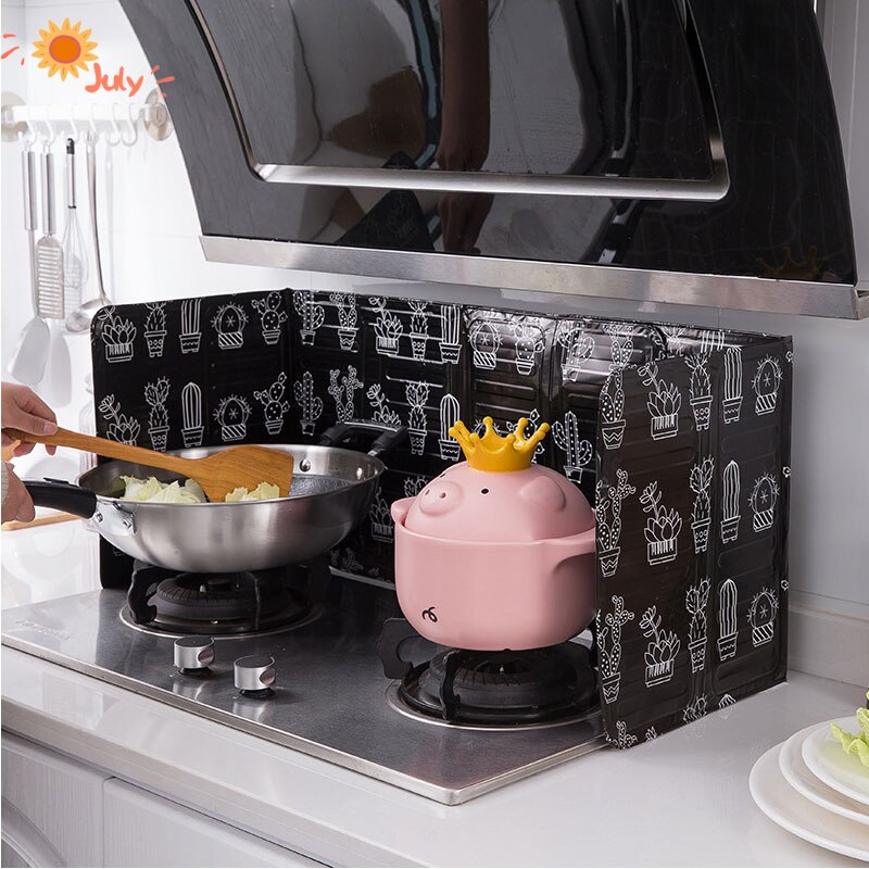 Køkken tilbehør aluminiumsfolie olie splatter beskyttelsesplade gaskomfur madlavning stegepande køkken olie stænkbeskyttelse baffel skærm